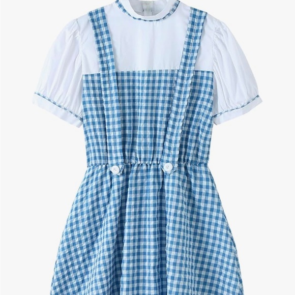 UIMLK Halloween Costumes for Girls Blue Dress Wizard of oz Dorothy Storybook - Picture 2 of 3